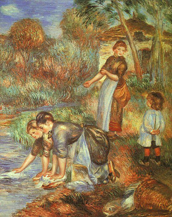 Pierre Renoir Washerwoman Norge oil painting art